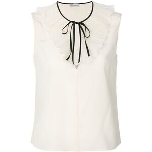 Red Valentino silk bow blouse